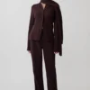 Cardigan in maglia Lara con sciarpa – Cioccolato