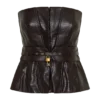Corsetto con stecche in ecopelle Thalia – Cioccolato fondente Corsetto con stecche in ecopelle Thalia – Cioccolato fondente