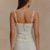 Corsetto con volant in Denim Cecilia – Bianco Corsetto con volant in Denim Cecilia – Bianco
