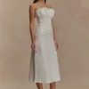 Corsetto con volant in Denim Cecilia – Bianco Corsetto con volant in Denim Cecilia – Bianco