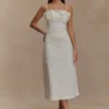 Corsetto con volant in Denim Cecilia – Bianco Corsetto con volant in Denim Cecilia – Bianco