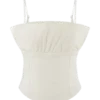 Corsetto con volant in Denim Cecilia – Bianco Corsetto con volant in Denim Cecilia – Bianco