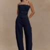 Corsetto con volant in Denim Cecilia – Blu indaco Corsetto con volant in Denim Cecilia – Blu indaco