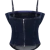 Corsetto con volant in Denim Cecilia – Blu indaco Corsetto con volant in Denim Cecilia – Blu indaco