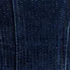 Corsetto in Denim con strass senza spalline Monte – Blu notte Corsetto in Denim con strass senza spalline Monte – Blu notte
