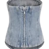 Corsetto in Denim ricamato Alessia – Light Vintage