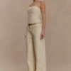 Jeans in Denim ricamato Ebony – Crema Jeans in Denim ricamato Ebony – Crema