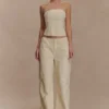 Jeans in Denim ricamato Ebony – Crema Jeans in Denim ricamato Ebony – Crema