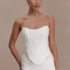Corsetto senza spalline Karina in neoprene – Bianco