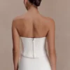 Corsetto senza spalline Karina in neoprene – Bianco