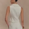 Gilet Alix con bottoni misti – Avorio