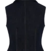 Gilet in Denim Shona con bottoni decorativi – Blu indaco slavato
