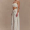 Bandeau in lino arricciato Scottie – Oat Marle