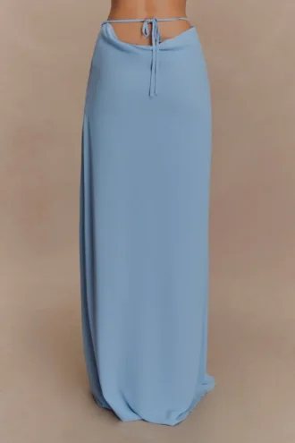 Gonna lunga in chiffon Katalina – Azzurro