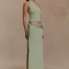 Gonna lunga in maglia a vita bassa Bowie – Verde pastello Gonna lunga in maglia a vita bassa Bowie – Verde pastello