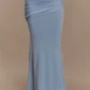 Gonna lunga in maglia arricciata Irene – Blu