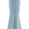 Gonna lunga in maglia arricciata Irene – Blu