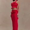 Top in maglia con scollo all’americana e intrecci Samira – Rosso Top in maglia con scollo all’americana e intrecci Samira – Rosso