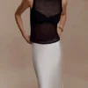 Canotta in maglia trasparente Dollie – Nero Canotta in maglia trasparente Dollie – Nero