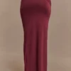 Gonna lunga Judy in tessuto slinky e rete – Vino Gonna lunga Judy in tessuto slinky e rete – Vino
