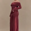 Gonna lunga Judy in tessuto slinky e rete – Vino Gonna lunga Judy in tessuto slinky e rete – Vino