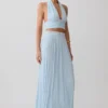 Top senza maniche con scollo all’americana plissettato Amaris – Azzurro Top senza maniche con scollo all’americana plissettato Amaris – Azzurro