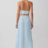 Top senza maniche con scollo all’americana plissettato Amaris – Azzurro Top senza maniche con scollo all’americana plissettato Amaris – Azzurro