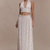 Top senza maniche con scollo all’americana plissettato Amaris – Stampa floreale a piccoli motivi Top senza maniche con scollo all’americana plissettato Amaris – Stampa floreale a piccoli motivi