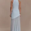 Top senza maniche Portia in scuba – Azzurro