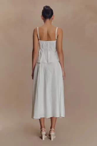 Gonna midi a trapezio Mae – Bianco Gonna midi a trapezio Mae – Bianco