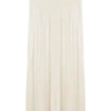 Gonna midi arricciata Makena – Bianco opalino