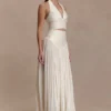 Gonna midi arricciata Makena – Bianco opalino