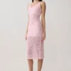 Top in maglia all’uncinetto Atlantis – Rosa confetto