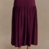 Gonna midi in maglia fasciata Romaine – Vino