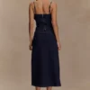 Corsetto con volant in Denim Cecilia – Blu indaco Corsetto con volant in Denim Cecilia – Blu indaco