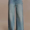 Jeans a vita media e gamba larga Romi – Blu medio slavato Jeans a vita media e gamba larga Romi – Blu medio slavato