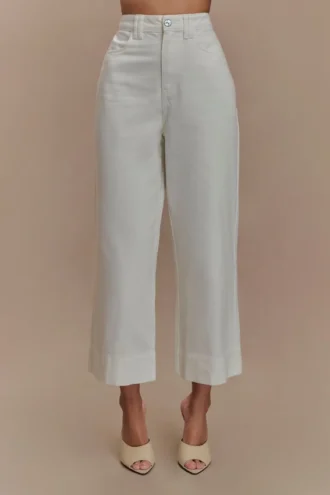 Jeans a zampa corta Kaitlyn – Bianco Jeans a zampa corta Kaitlyn – Bianco