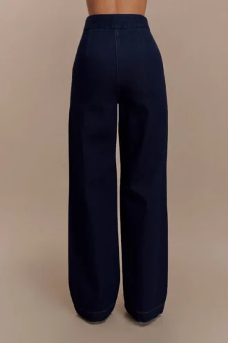 Jeans in Denim a gamba larga Rayne – Blu indaco Jeans in Denim a gamba larga Rayne – Blu indaco