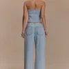 Jeans in Denim a vita media Caitlin – Azzurro Jeans in Denim a vita media Caitlin – Azzurro
