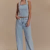 Jeans in Denim a vita media Caitlin – Azzurro Jeans in Denim a vita media Caitlin – Azzurro