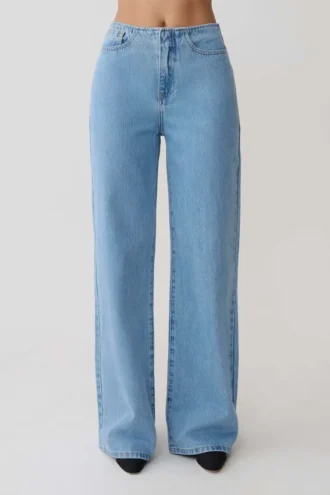 Jeans in Denim a vita media Caitlin – Blu classico