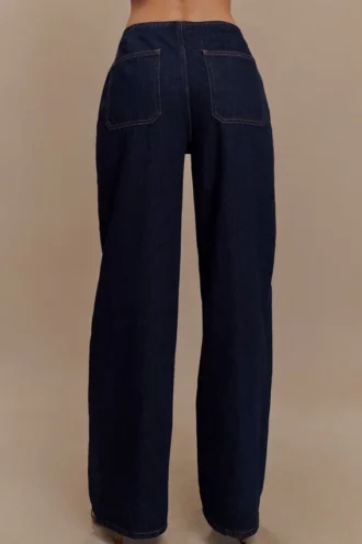 Jeans in Denim a vita media Caitlin – Blu indaco Jeans in Denim a vita media Caitlin – Blu indaco