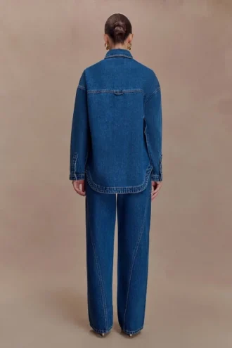 Camicia oversize in Denim Lioda – Blu scuro