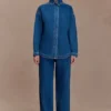 Camicia oversize in Denim Lioda – Blu scuro Camicia oversize in Denim Lioda – Blu scuro