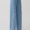 Jeans in Denim a vita media e gamba larga Roy – Blu classico Jeans in Denim a vita media e gamba larga Roy – Blu classico