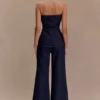 Jeans in Denim a zampa larga Jen – Blu indaco Jeans in Denim a zampa larga Jen – Blu indaco