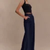 Jeans in Denim a zampa larga Jen – Blu indaco Jeans in Denim a zampa larga Jen – Blu indaco