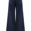 Jeans in Denim a zampa larga Jen – Blu indaco Jeans in Denim a zampa larga Jen – Blu indaco