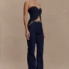 Jeans in Denim con lacci Meryl – Blu indaco Jeans in Denim con lacci Meryl – Blu indaco