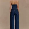 Jeans in Denim con strass a vita media Laina – Blu notte Jeans in Denim con strass a vita media Laina – Blu notte
